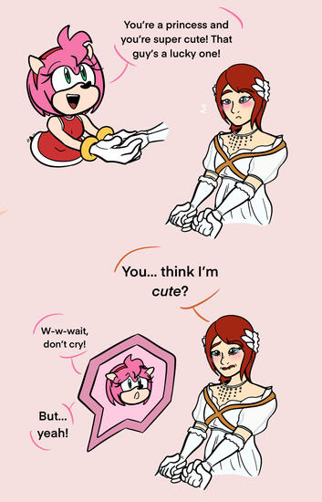 Fan-comic of Amy and Elise from Sonic '06.